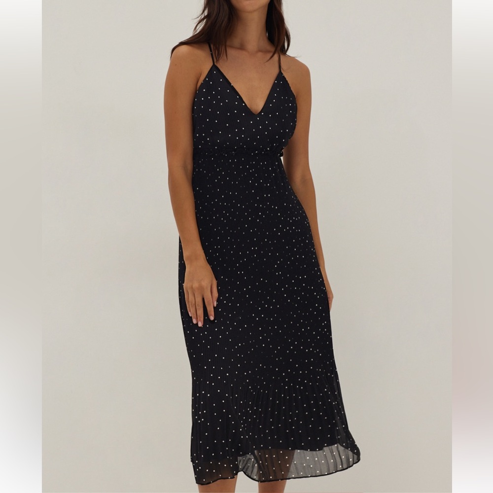 Love, Bonito Noemi Padded Polka Dot dress